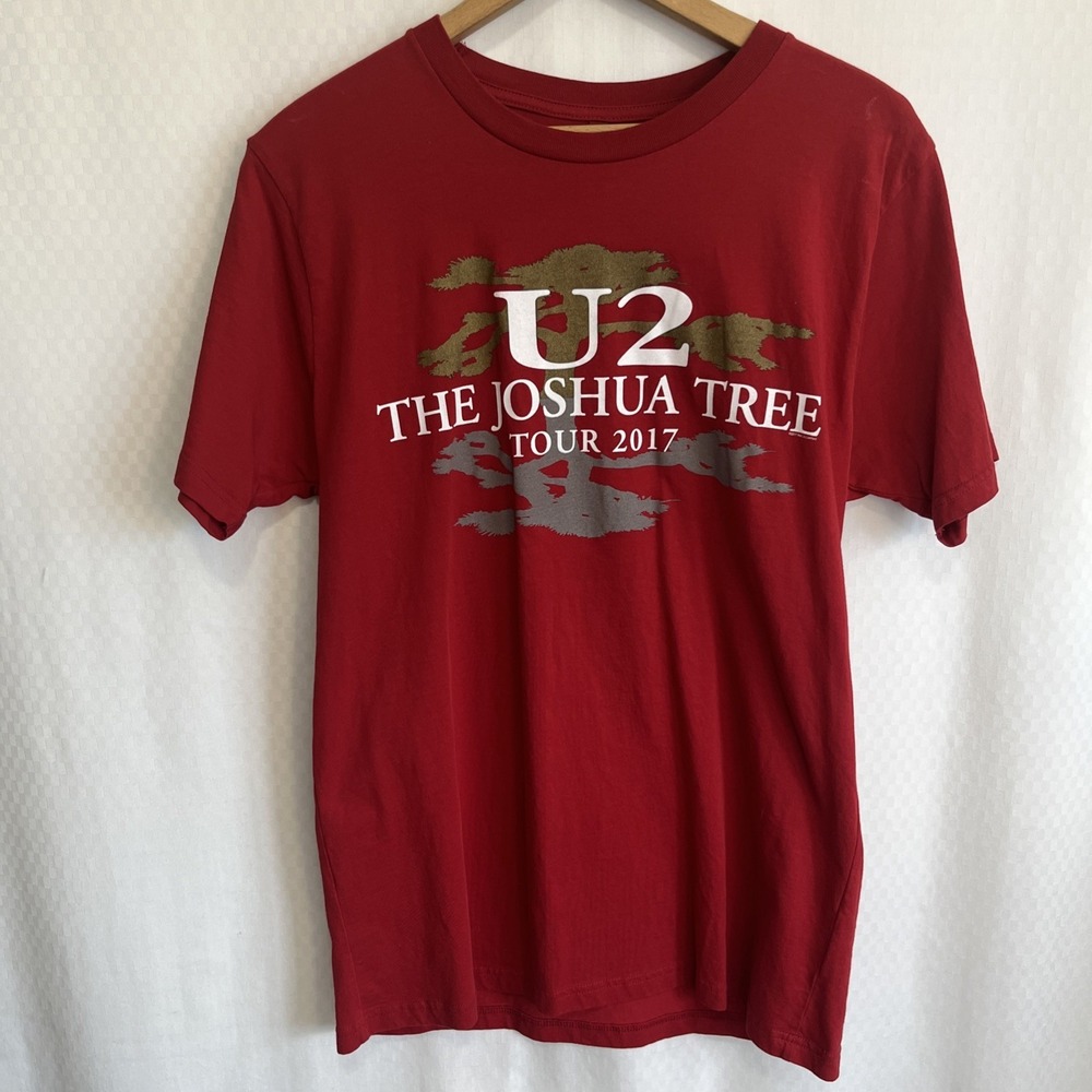 U2 The Joshua Tree Tour Europe 2017 North America Concert T-Shirt Red Men's M